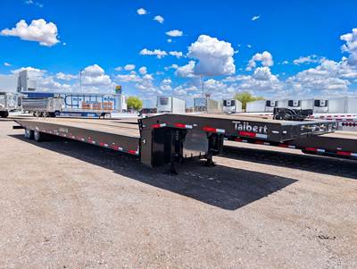 Talbert 50ft Drop Deck Trailer - Air Ride, Sliding Axle