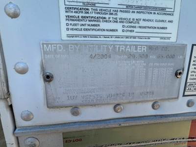 UTILITY VS2RA 53 ft Reefer Trailer - Thermo King SB-230 ETV