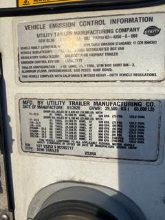 UTILITY VS2RA 53x102 Tandem Axle Trailer - Air Ride, Thermo King S-600