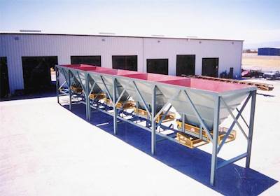 Rock Systems 108-5S Stationary 5 Bin Blending Hopper