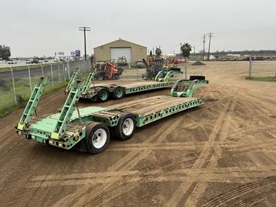 Cozad 39x102 Tandem Axle Steel Lowboy Trailer - Air Ride, Fixed Axle