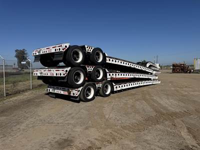Cozad 44x102 Tandem Axle Lowboy Trailer - Air Ride, Fixed Axle