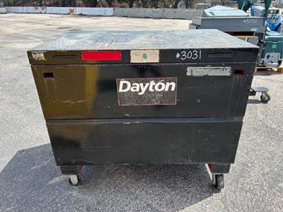 DAYTON HEAVY DUTY STEEL JOB SITE BOX --(LOCATED IN COLTON, CA)--