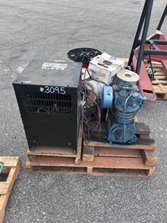 KELLOGG AMERICAN CORPORATION COMPRESSOR PUMP, MAC MULTI VOLT INDUSTRIAL BATTERY CHARGER, APPROX. (15) SPOOLS OF ASST. ELECTRICAL WIRE