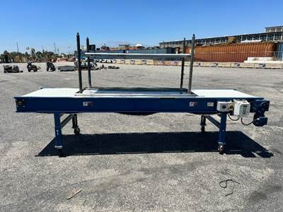 BASTIAN CONVEYOR TABLE, 6'X30"X35" STAINLESS STEEL WORK TABLE --(LOCATED IN COLTON, CA)--