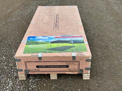 2026 ABOSS JDC1520 STEEL CARPORT, 15'X20' --(LOCATED IN MADERA, CA)--