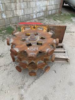 2013 AMERICAN COMPACTION 18" COMPACTION WHEEL, fits backhoe. s/n:AD19284 --(LOCATED IN COLTON, CA)
