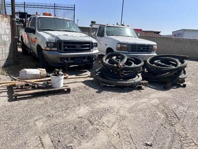 (2) PALLETS OF 4" CONCRETE PUMP HOSES, PALLET OF CONCRETE PUMP FITTINGS. --(LOCATED IN COLTON, CA)--