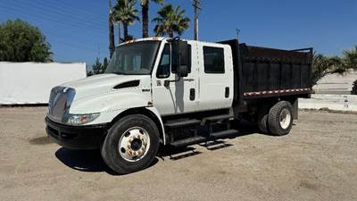 2012 INTERNATIONAL 4300M7 CREW CAB BOBTAIL DUMP TRUCK