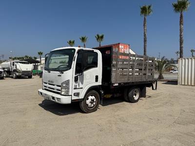 2015 ISUZU NPR FLATBED TRUCK
