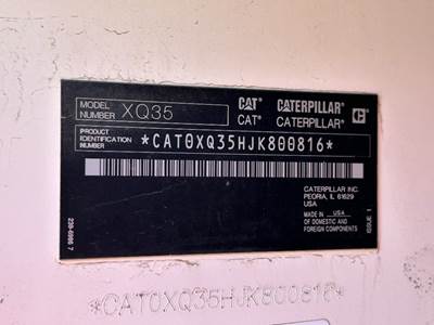 2021 CATERPILLAR XQ35 GENERATOR