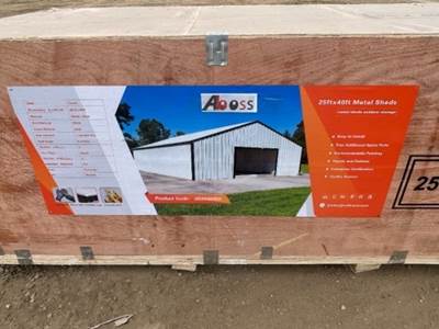 2026 ABOSS JD2540SD METAL WAREHOUSE SHED