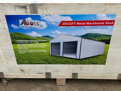 2026 ABOSS JD2533H290 METAL WAREHOUSE SHED