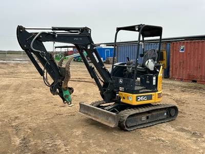 2019 JOHN DEERE 26G MINI HYDRAULIC EXCAVATOR