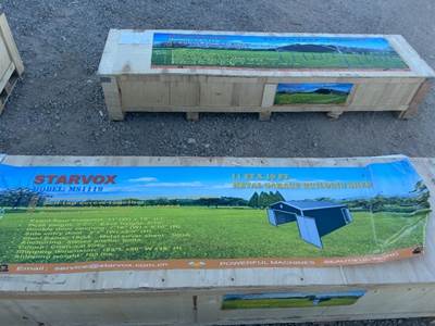 2026 STARVOX MS1119 DOUBLE DOOR METAL GARAGE, 11'x19'. --(LOCATED IN MADERA, CA)--