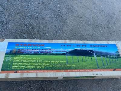 2026 STARVOX CP1119 METAL CARPORT, 11'x19'. --(LOCATED IN MADERA, CA)--