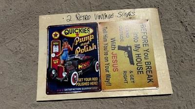 APPROX. (2) 2026 RETRO VINTAGE SIGNS