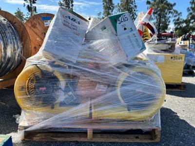 PALLET OF APPROX. (4) 10" PORTABLE BLOWERS, ASST. ELECTRICAL WIRING
