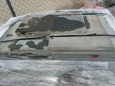 PALLET OF ASST. GREY PATIO PAVERS --(LOCATED IN COLTON, CA)--
