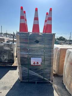 PALLET OF APPROX. (250) 2026 PVC SAFETY TRAFFIC CONES. --(LOCATED IN COLTON, CA)--
