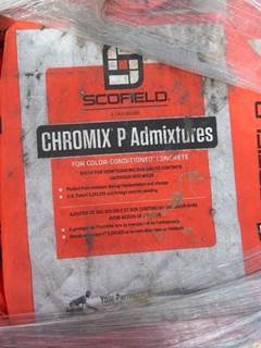 PALLET OF SCOFIELD CONCRETE COLOR CONDITIONING. --(LOCATED IN COLTON, CA)--