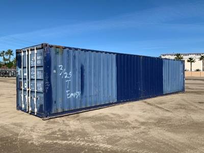 40' CARGO CONTAINER W/MISC. SIZED PVC PIPE