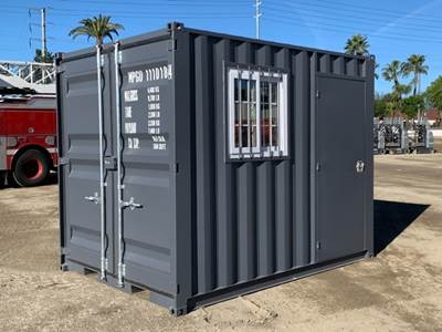 2025 10' STORAGE CONTAINER, front door w/lock box, side door --(LOCATED IN COLTON, CA)--