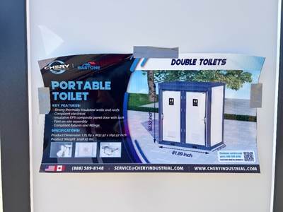BASTONE 92.52"X81.69"X51.97 MOBILE DOUBLE RESTROOM.  --(LOCATED IN COLTON, CA)--