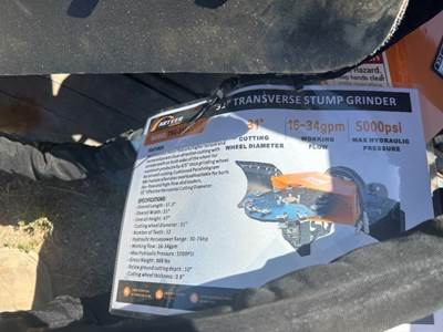 2026 ARTEER TSG31W 31" TRANSVERSE STUMP GRINDER ATTACHMENT --(LOCATED IN MADERA, CA)--