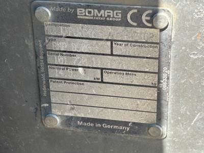 2011 BOMAG BMP8500 WALK-BEHIND PADFOOT TRENCH ROLLER