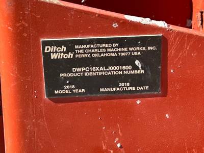 2018 DITCH WITCH C16X WALK-BEHIND CRAWLER TRENCHER