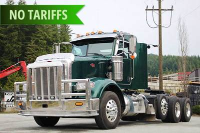 2022 Peterbilt 367 Extended Day Cab has Steerable Lift Axle X15 525HP