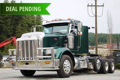 2022 Peterbilt 367 Extended Day Cab has Steerable Lift Axle X15 525HP