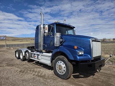 Western Star 4900 Tri Axle Sleeper Semi Truck - Flat Top Sleeper, Detroit 500HP, 18 Speed Manual