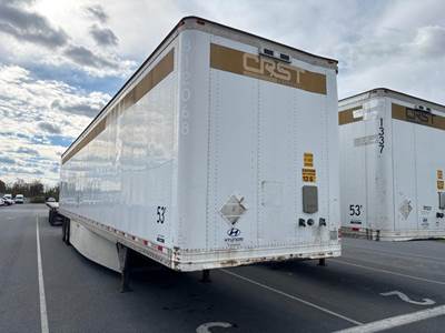 Hyundai 53 ft Dry Van Trailer - Swing Door, Air Ride, Sliding Axle