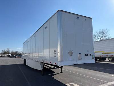 Hyundai 53 ft Dry Van Trailer - Swing Door, Air Ride, Sliding Axle