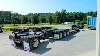 Pitts SPREADER Lowboy Trailer