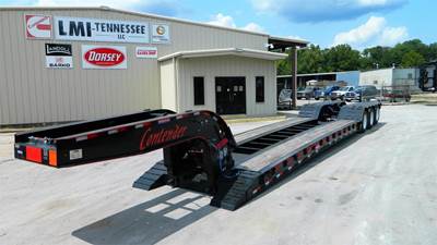 Pitts LB55-22DC 53x102 Tri Axle Steel Lowboy Trailer - Air Ride, Fixed Axle