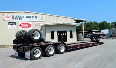 Pitts LB55-22DC 55 Ton Flip Axle Lowboy Trailer