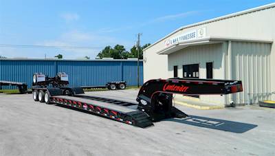 Pitts LB55-22DC Flip Axle Lowboy Trailer