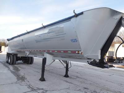 MAC 40 ft Half Round End Dump Trailer - Tandem Axle, Aluminum, Air Ride