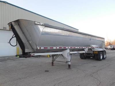 MAC 36 ft Half Round End Dump Trailer - Tandem Axle, Aluminum, Air Ride