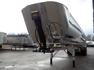 MAC 40 ft Half Round End Dump Trailer - Tandem Axle, Aluminum, Air Ride
