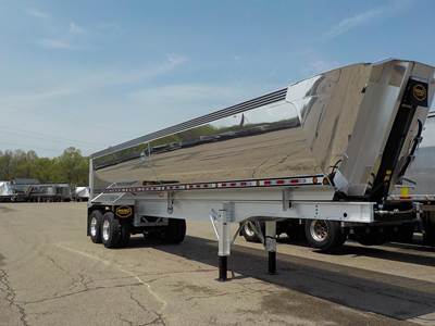 MAC 35 ft Half Round End Dump Trailer - Tandem Axle, Aluminum, Air Ride