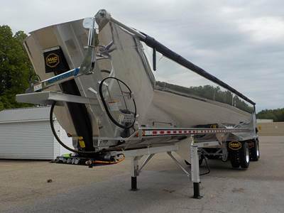 MAC 40 ft Half Round End Dump Trailer - Tandem Axle, Aluminum, Air Ride