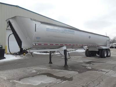 MAC 40 ft Half Round End Dump Trailer - Tandem Axle, Aluminum, Air Ride