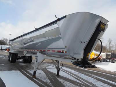 MAC 40 ft Half Round End Dump Trailer - Tandem Axle, Aluminum, Air Ride