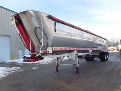 MAC 40 ft Half Round End Dump Trailer - Tandem Axle, Aluminum, Air Ride
