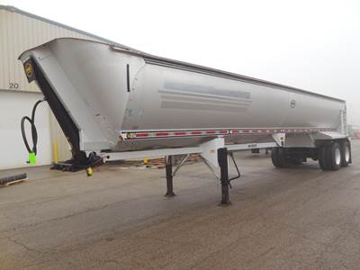 MAC 40 ft Half Round End Dump Trailer - Tandem Axle, Aluminum, Air Ride