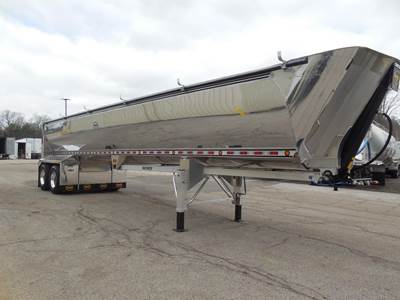 MAC 40 ft Half Round End Dump Trailer - Tandem Axle, Aluminum, Air Ride